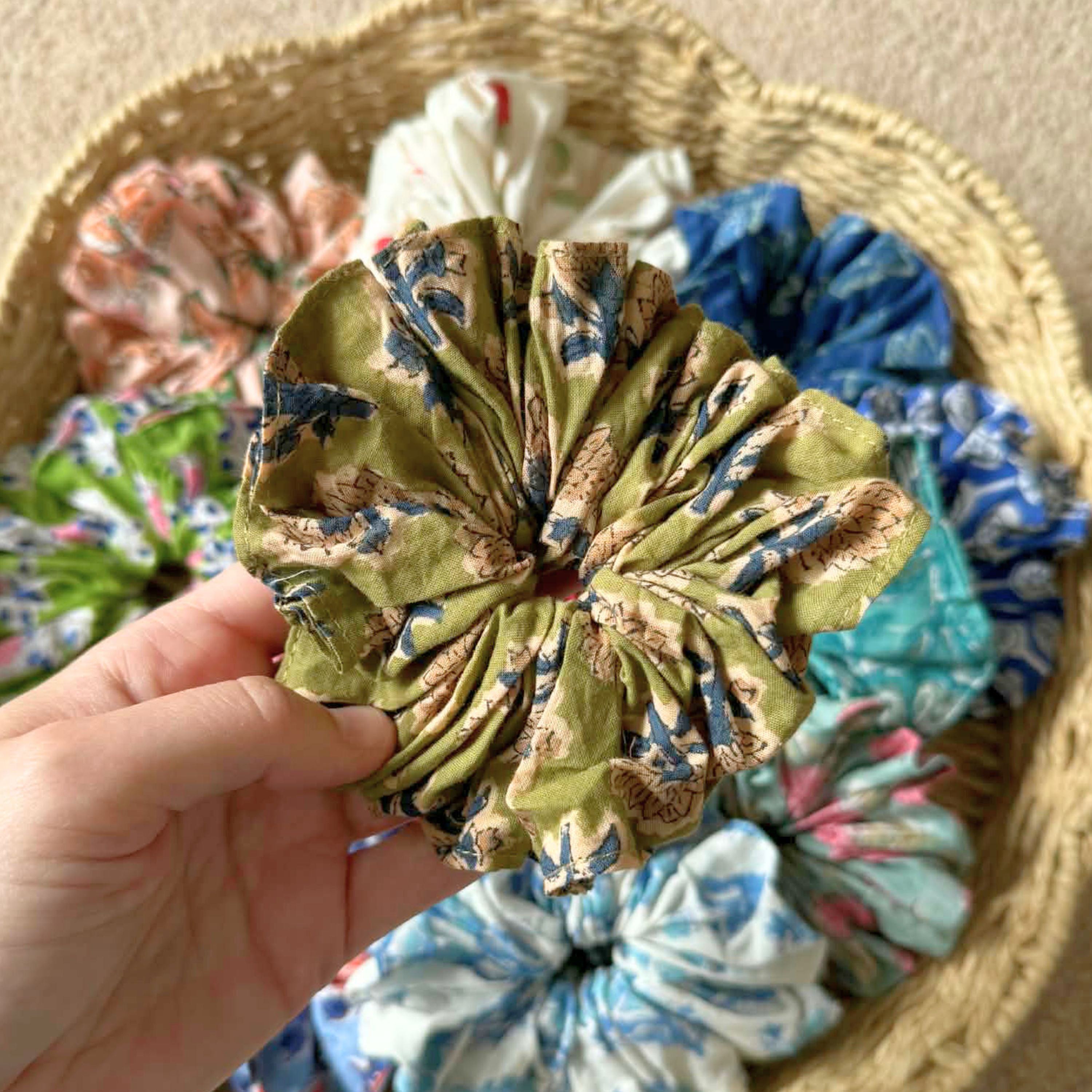 Block Printed Scrunchie