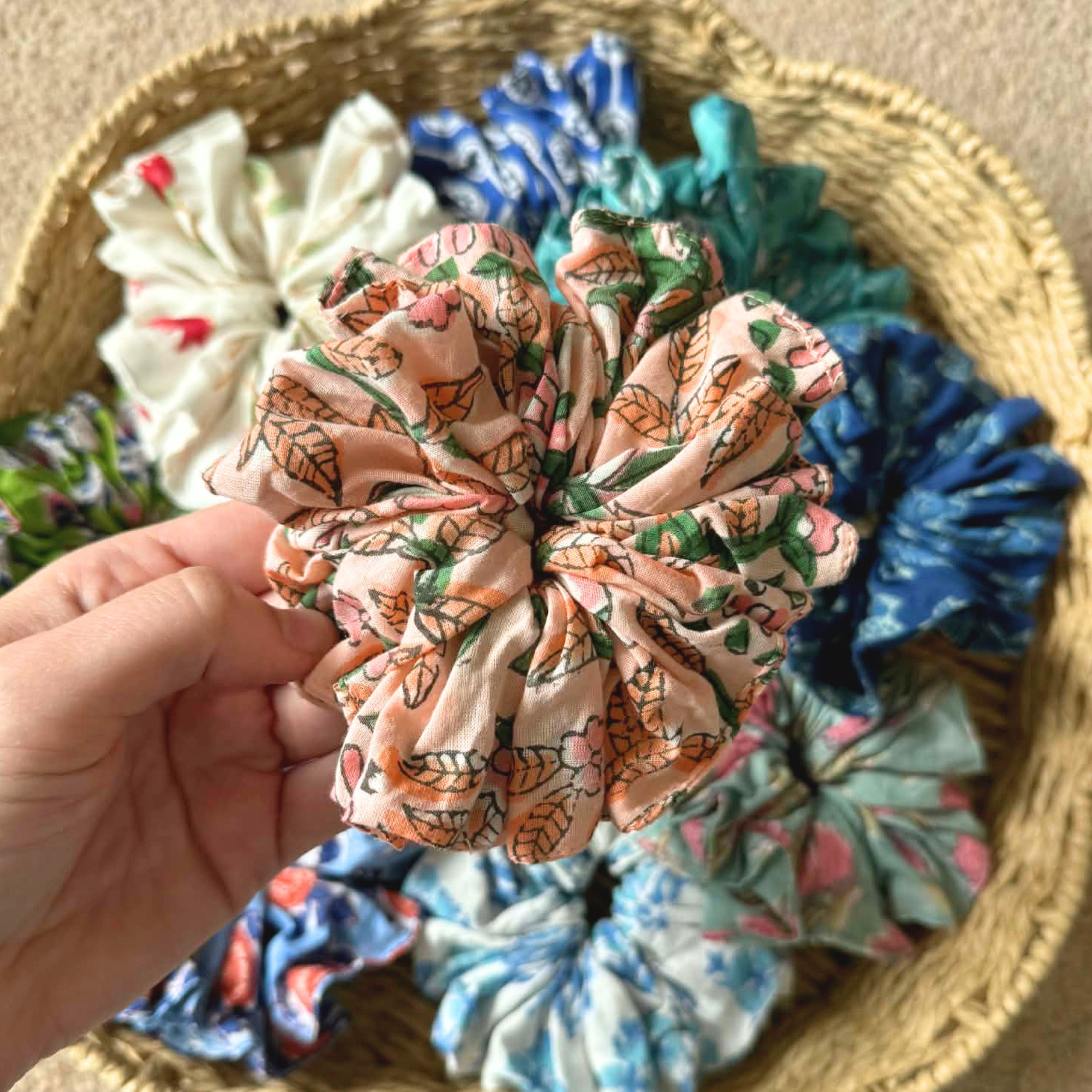 Block Printed Scrunchie