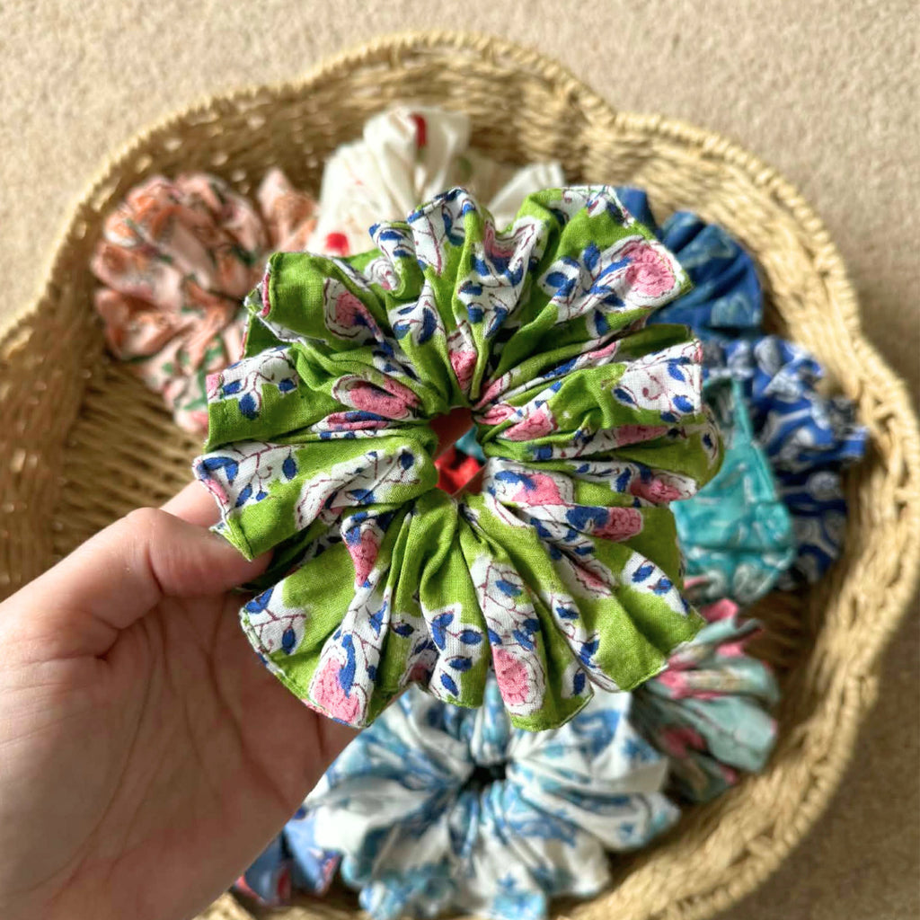 Block Printed Scrunchie