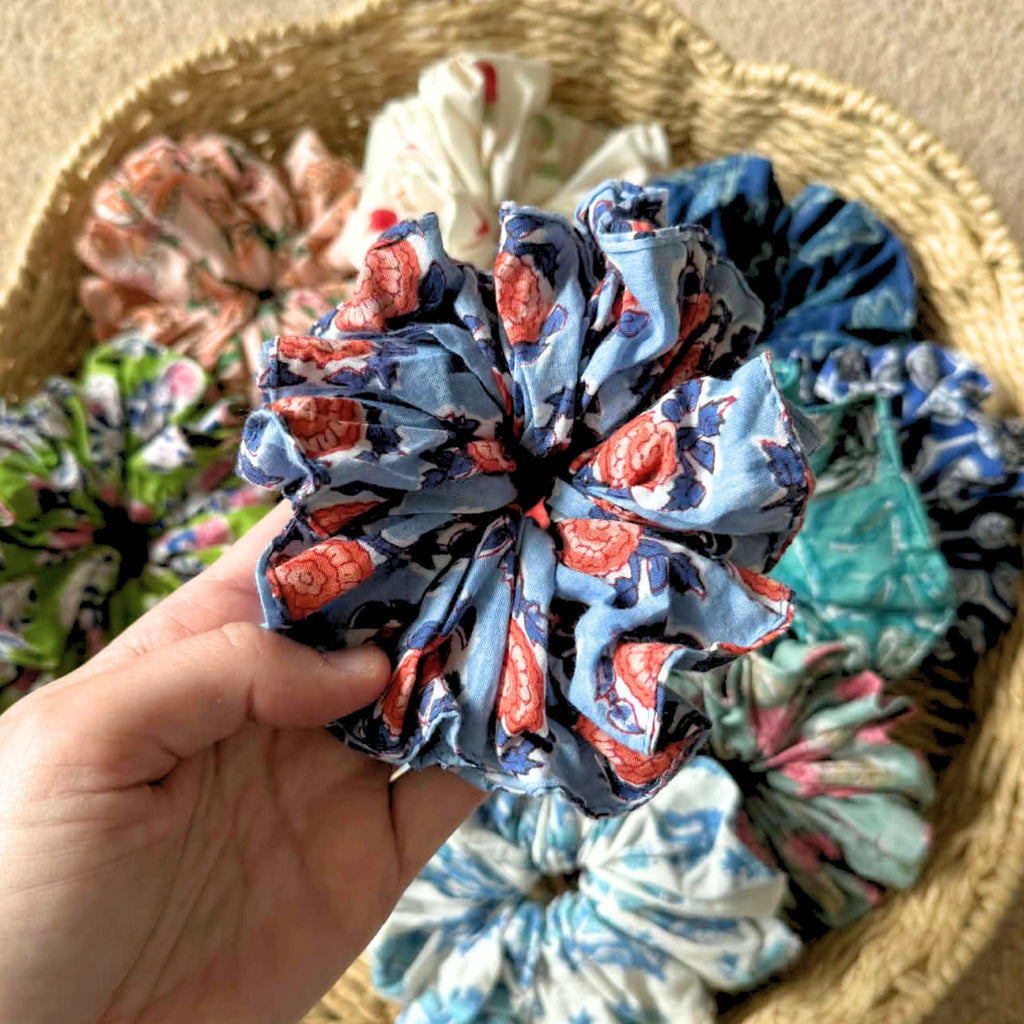 Block Printed Scrunchie