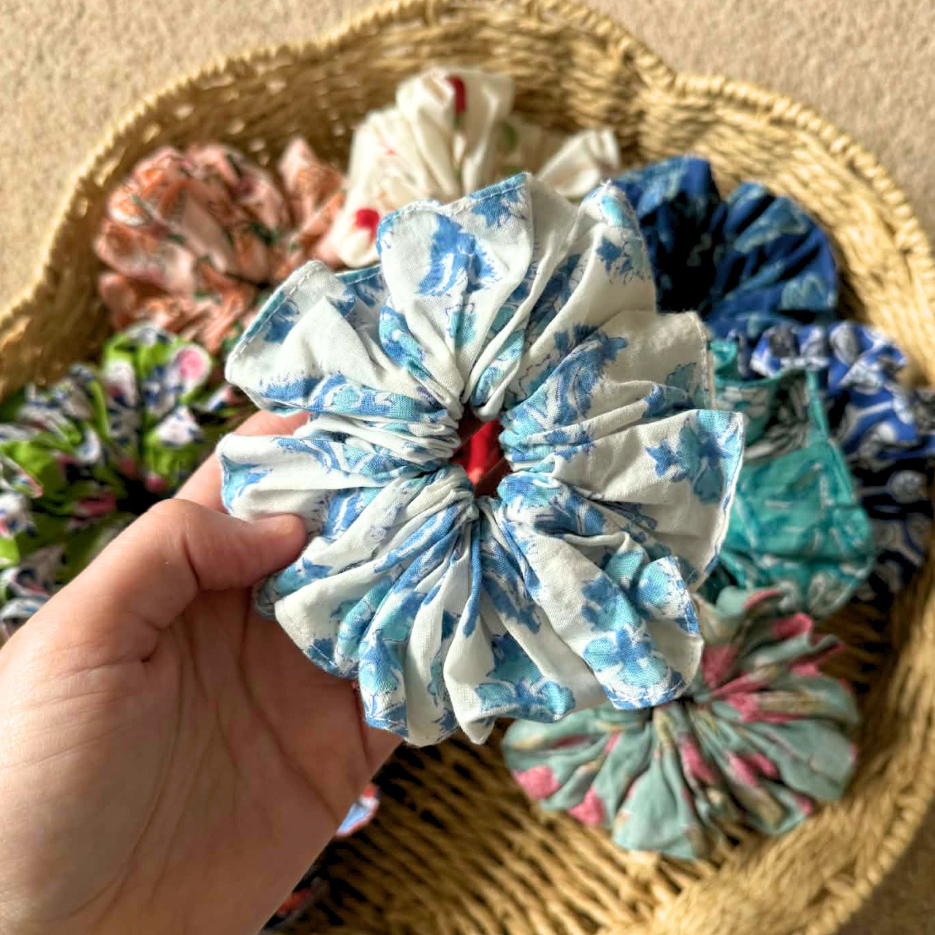 Block Printed Scrunchie