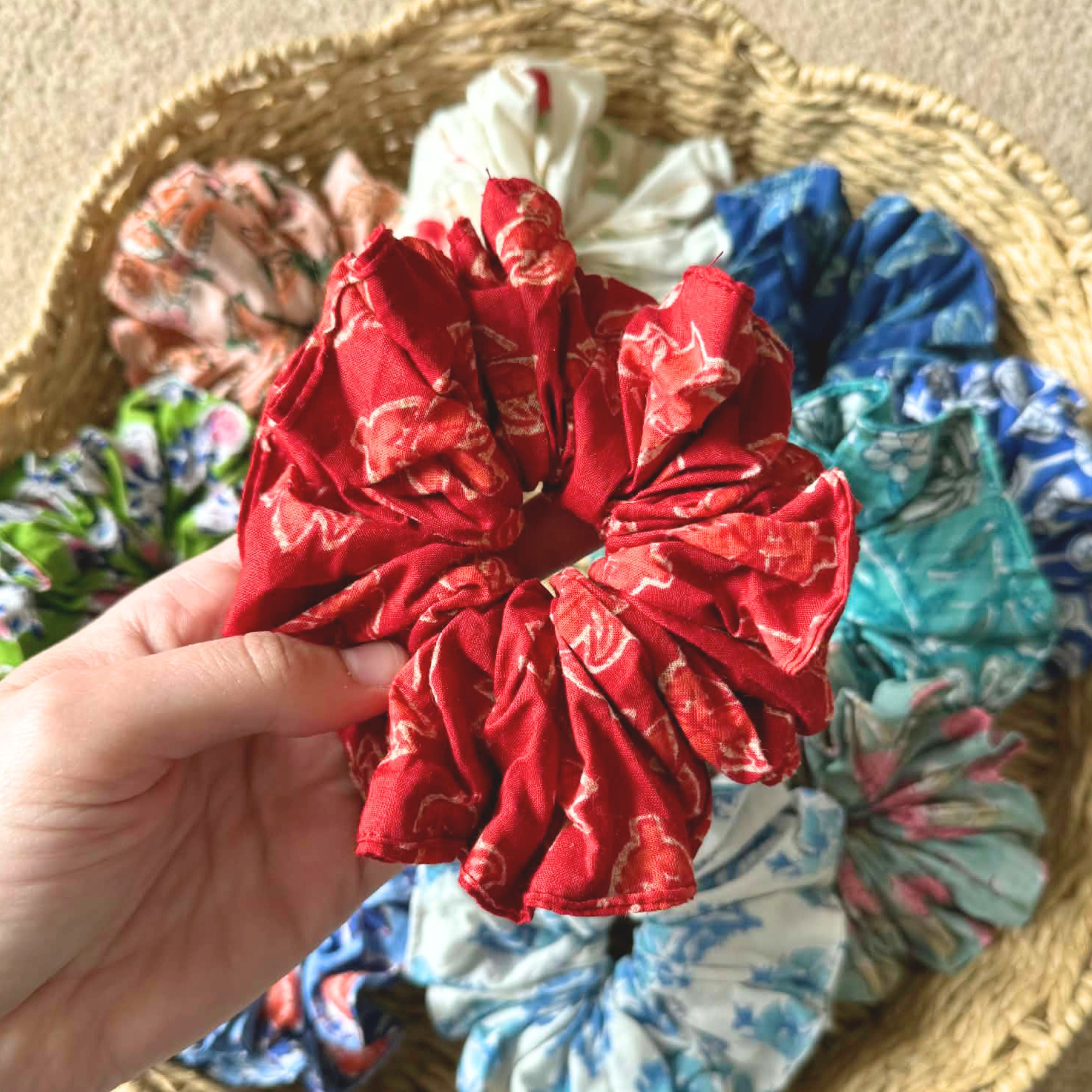 Block Printed Scrunchie