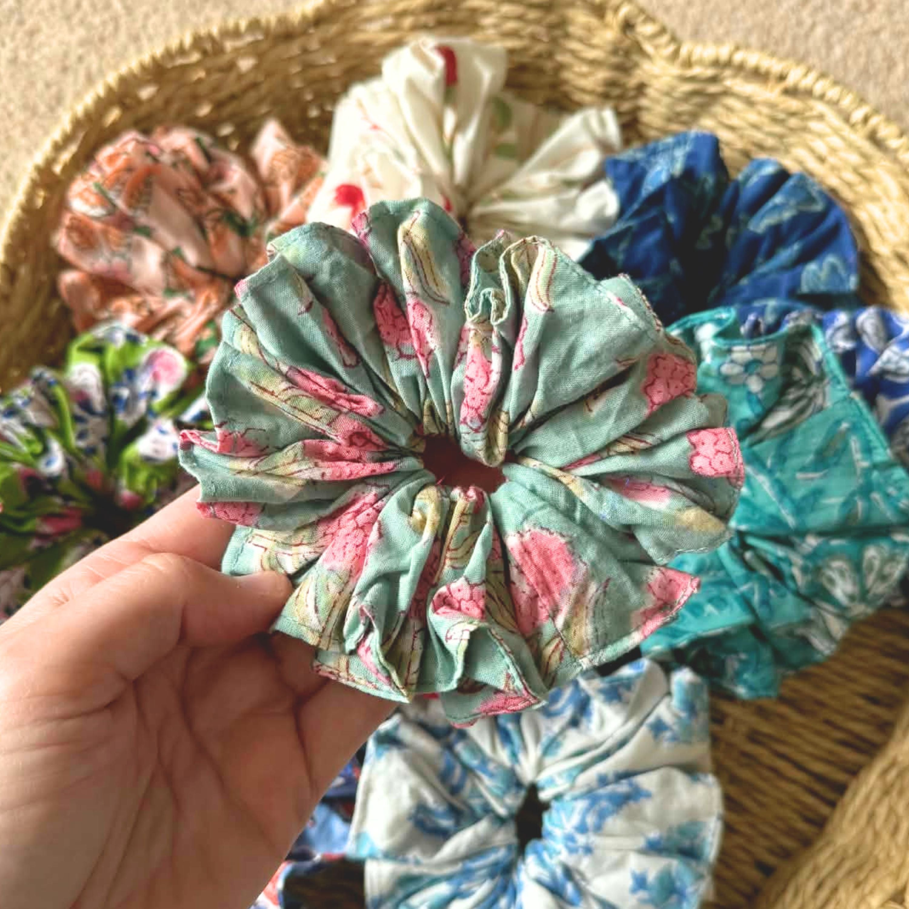 Block Printed Scrunchie