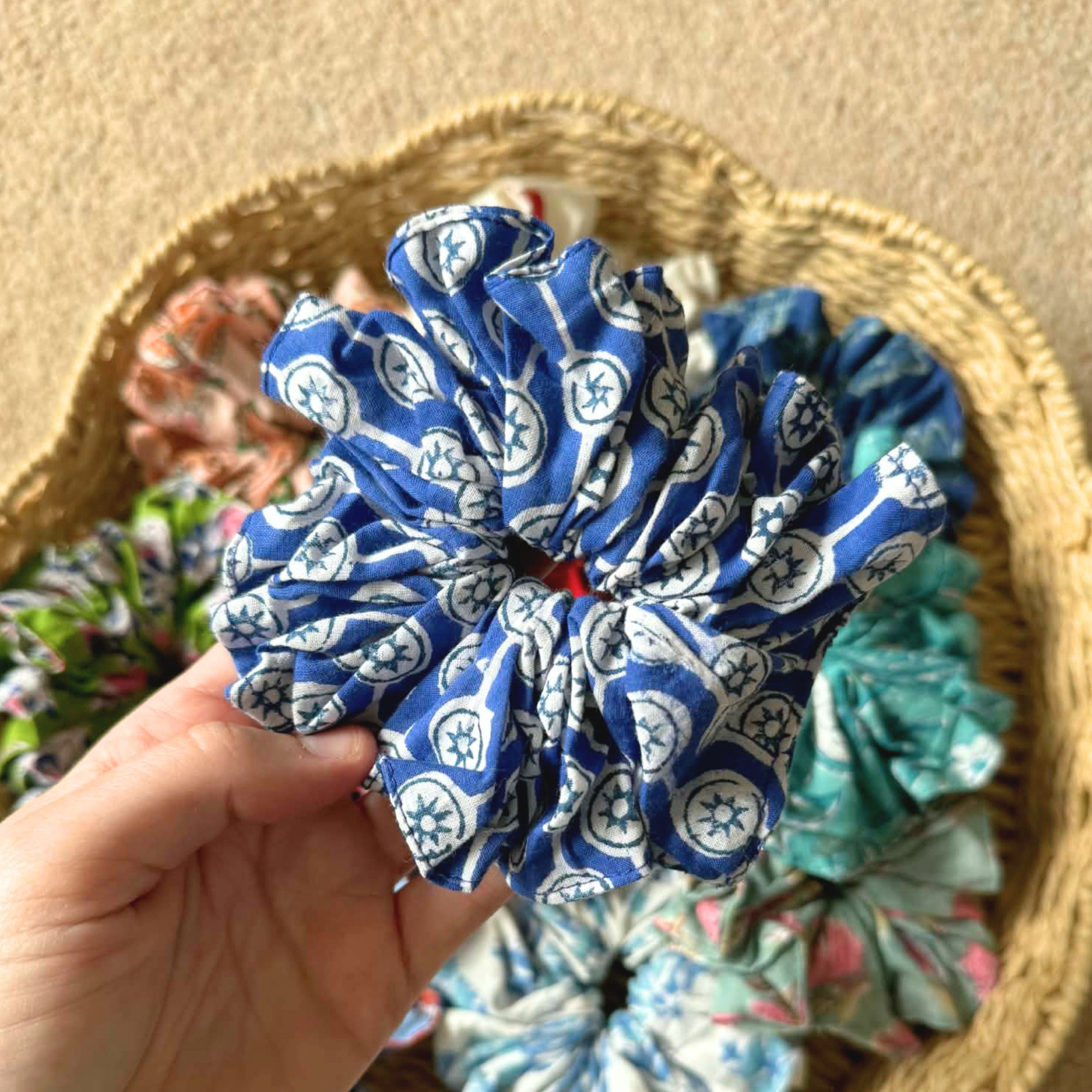 Block Printed Scrunchie