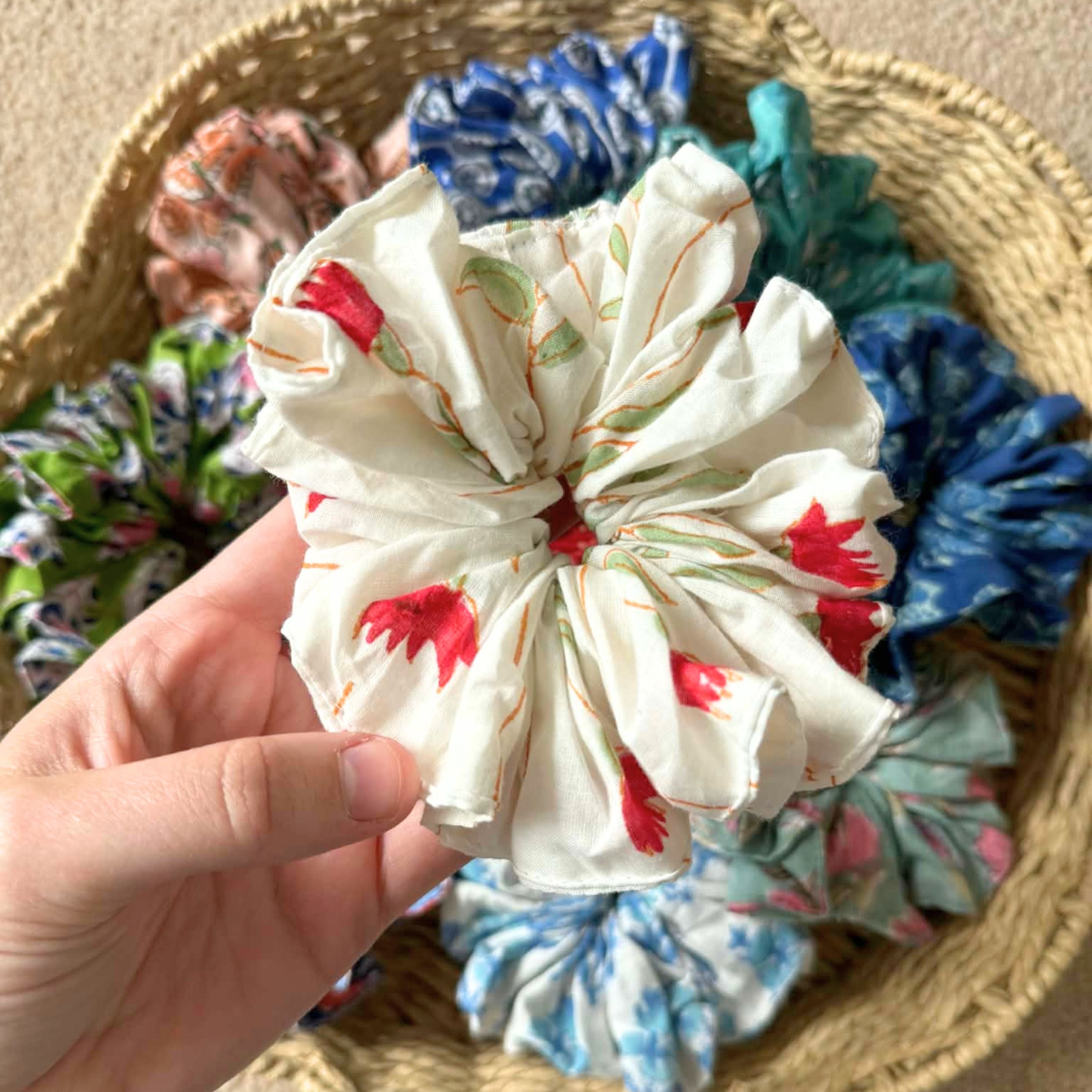 Block Printed Scrunchie
