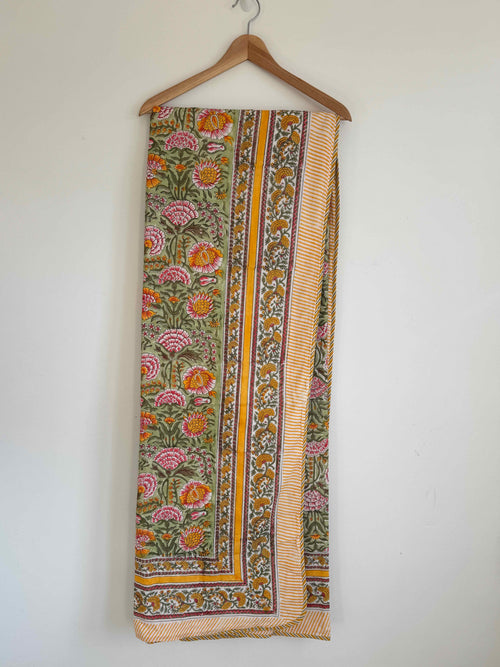 Amber Garden Cotton Throw - Double Bed Size