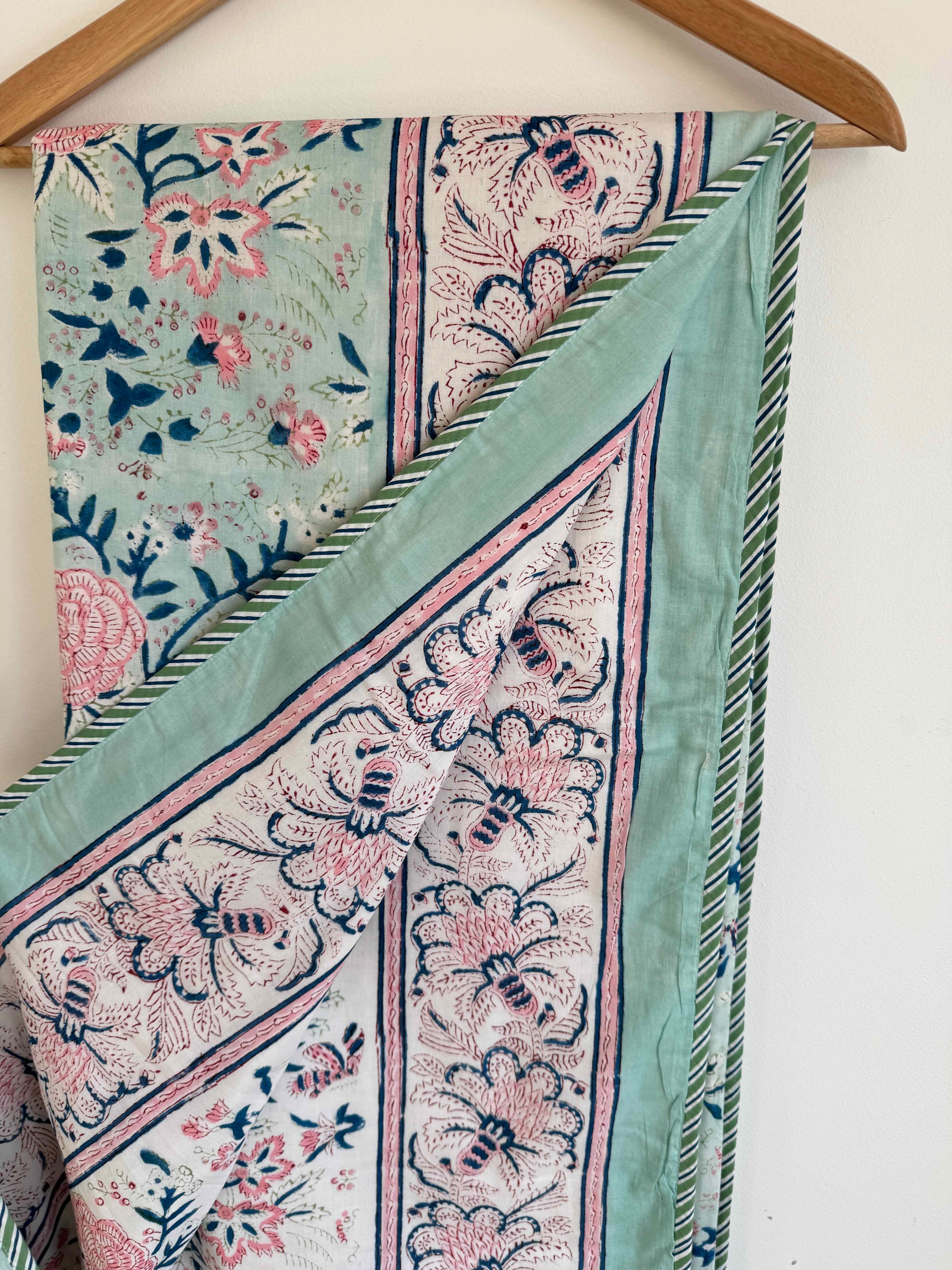 Blush Garden Cotton Quilt - 170 x 220cm