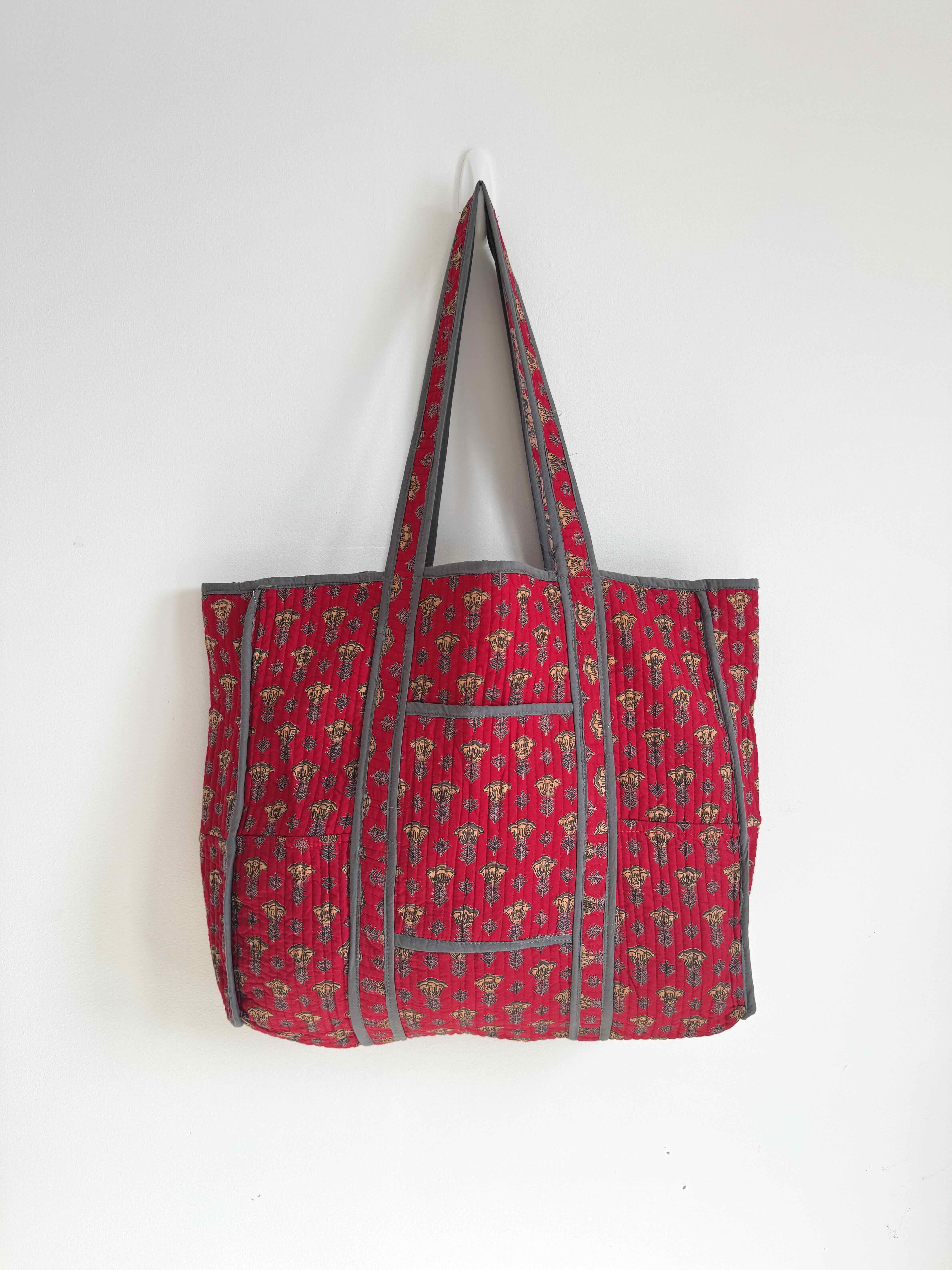Crimson Lotus Tote Bag