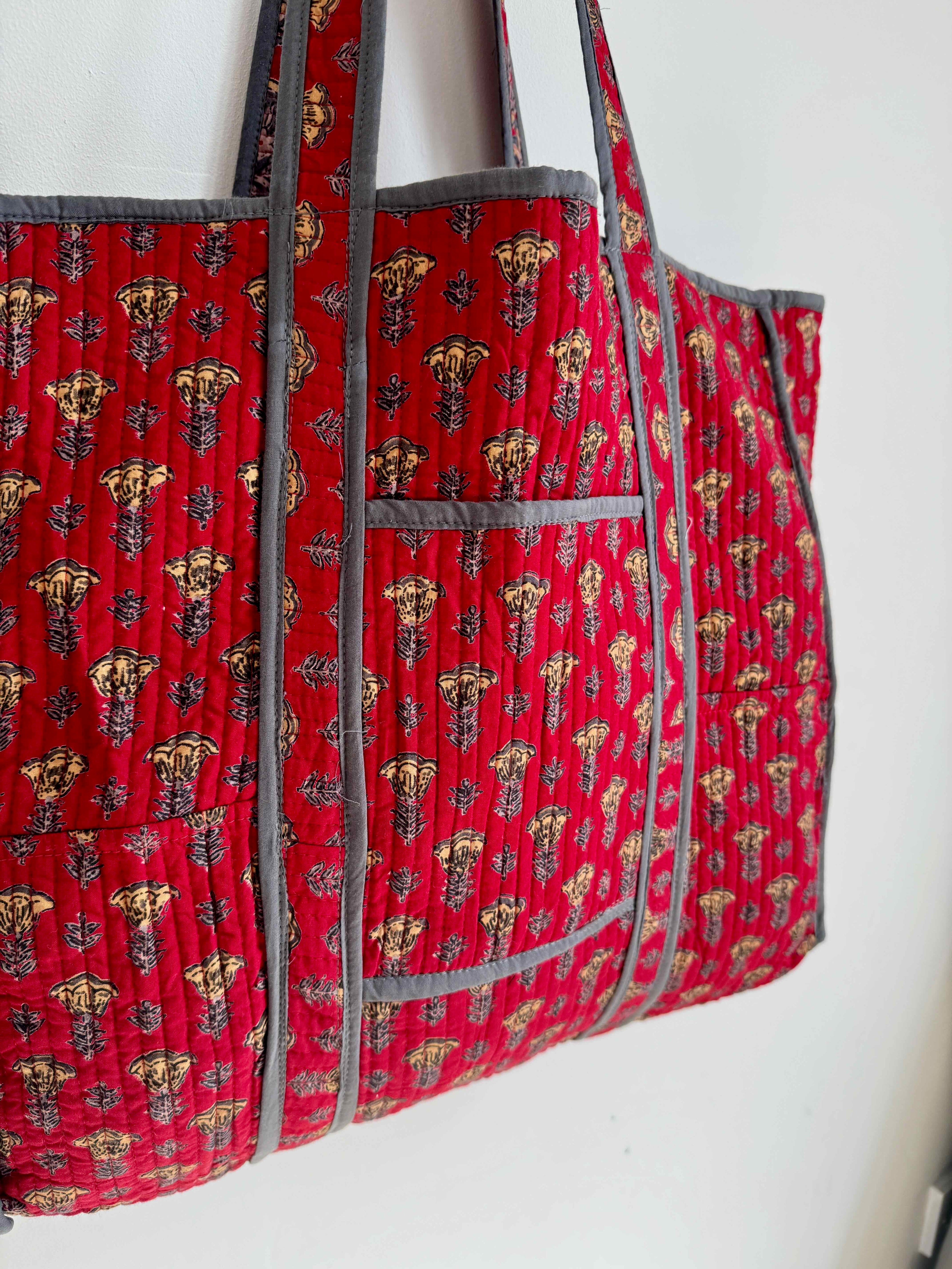 Crimson Lotus Tote Bag