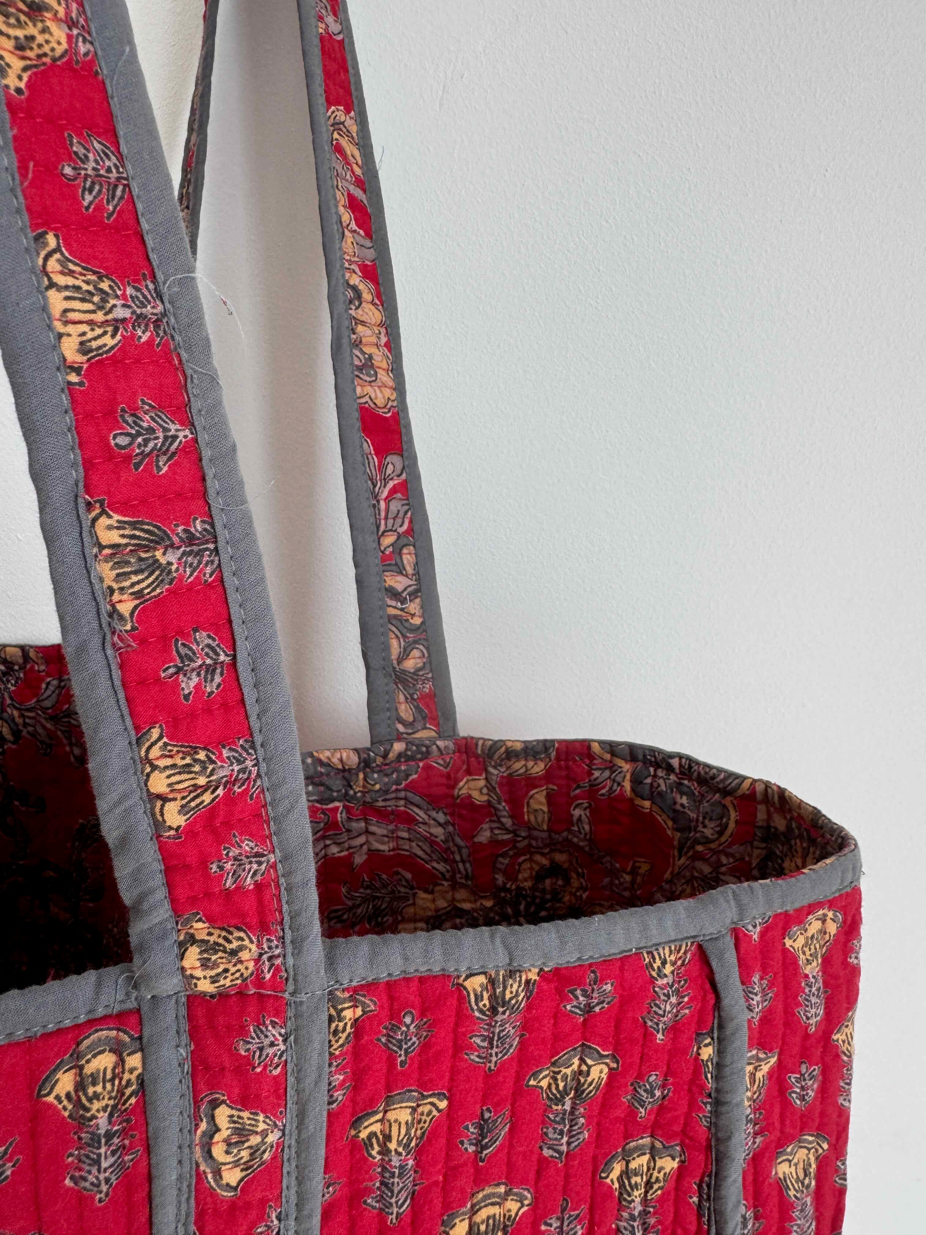 Crimson Lotus Tote Bag