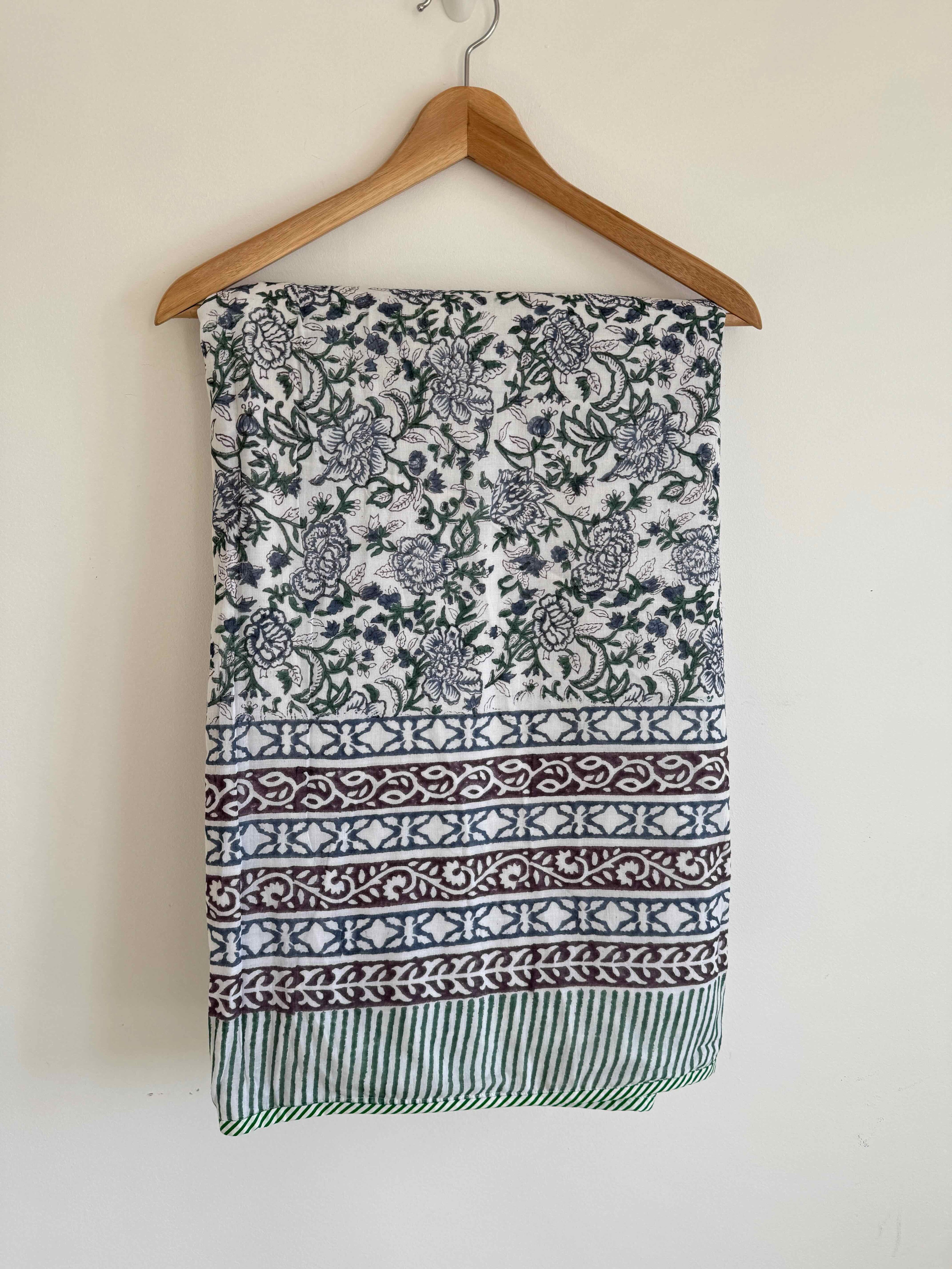 Green Garden Cotton Quilt - 170 x 220cm