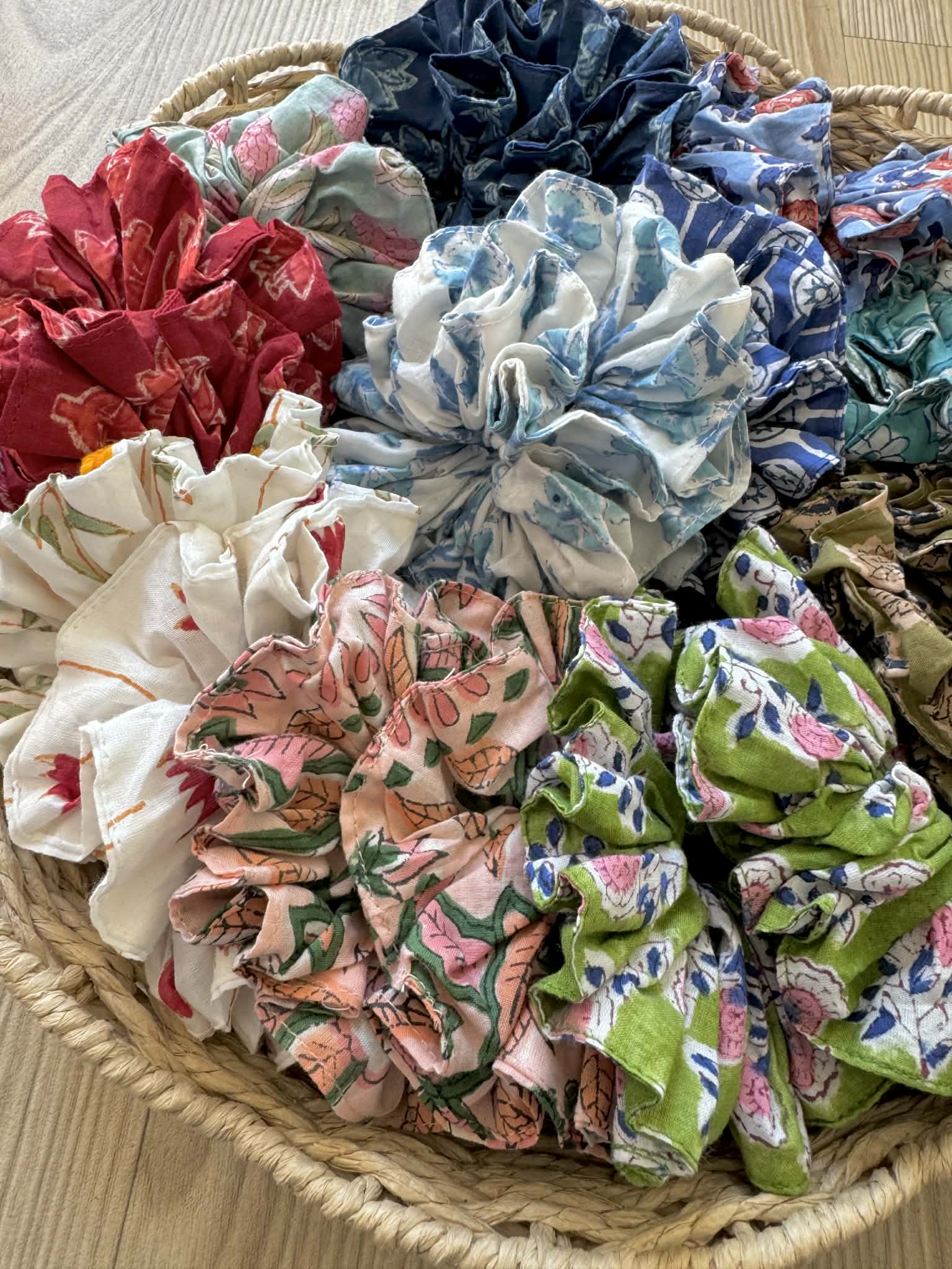 Block Printed Scrunchie