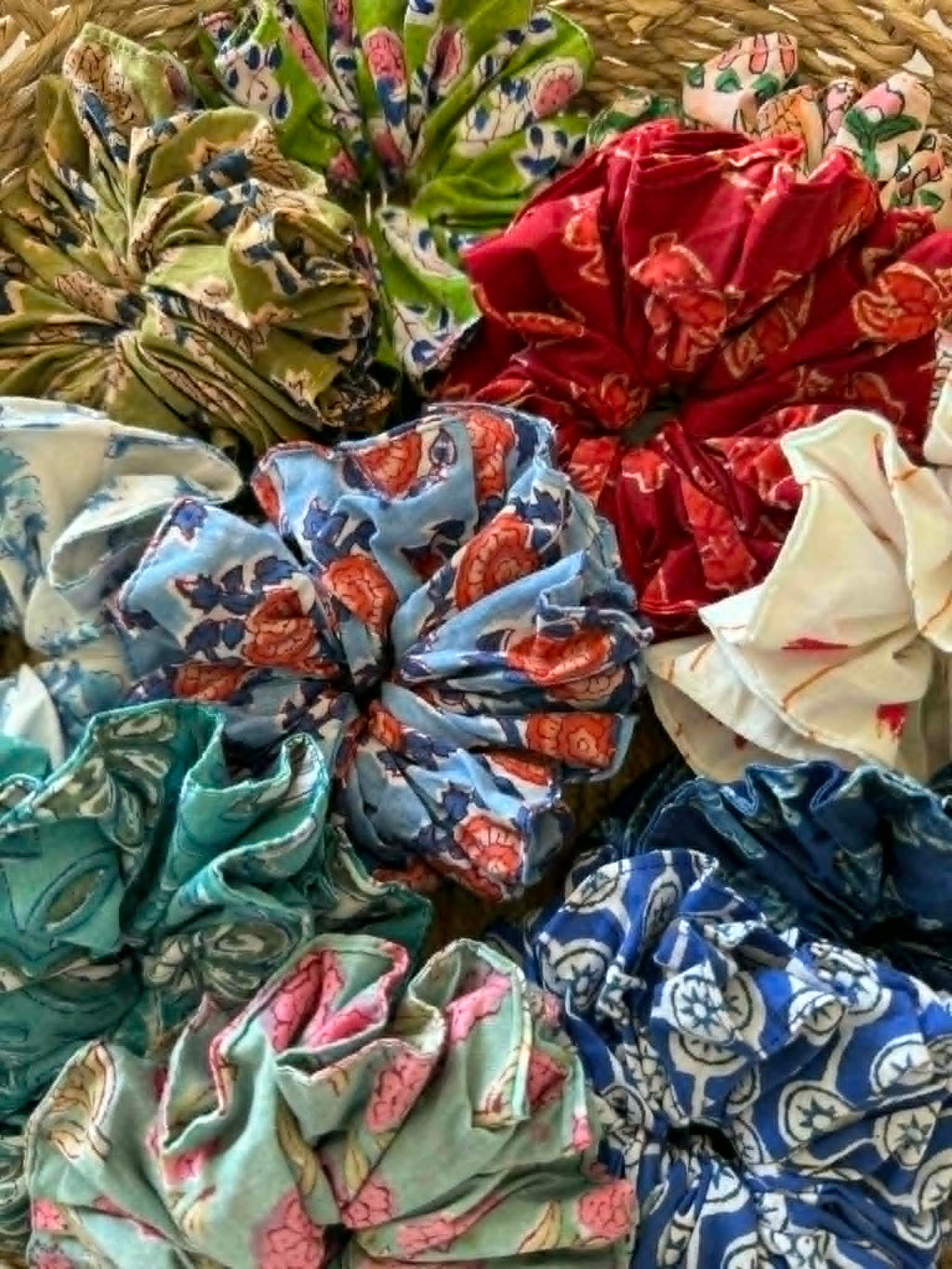 Block Printed Scrunchie