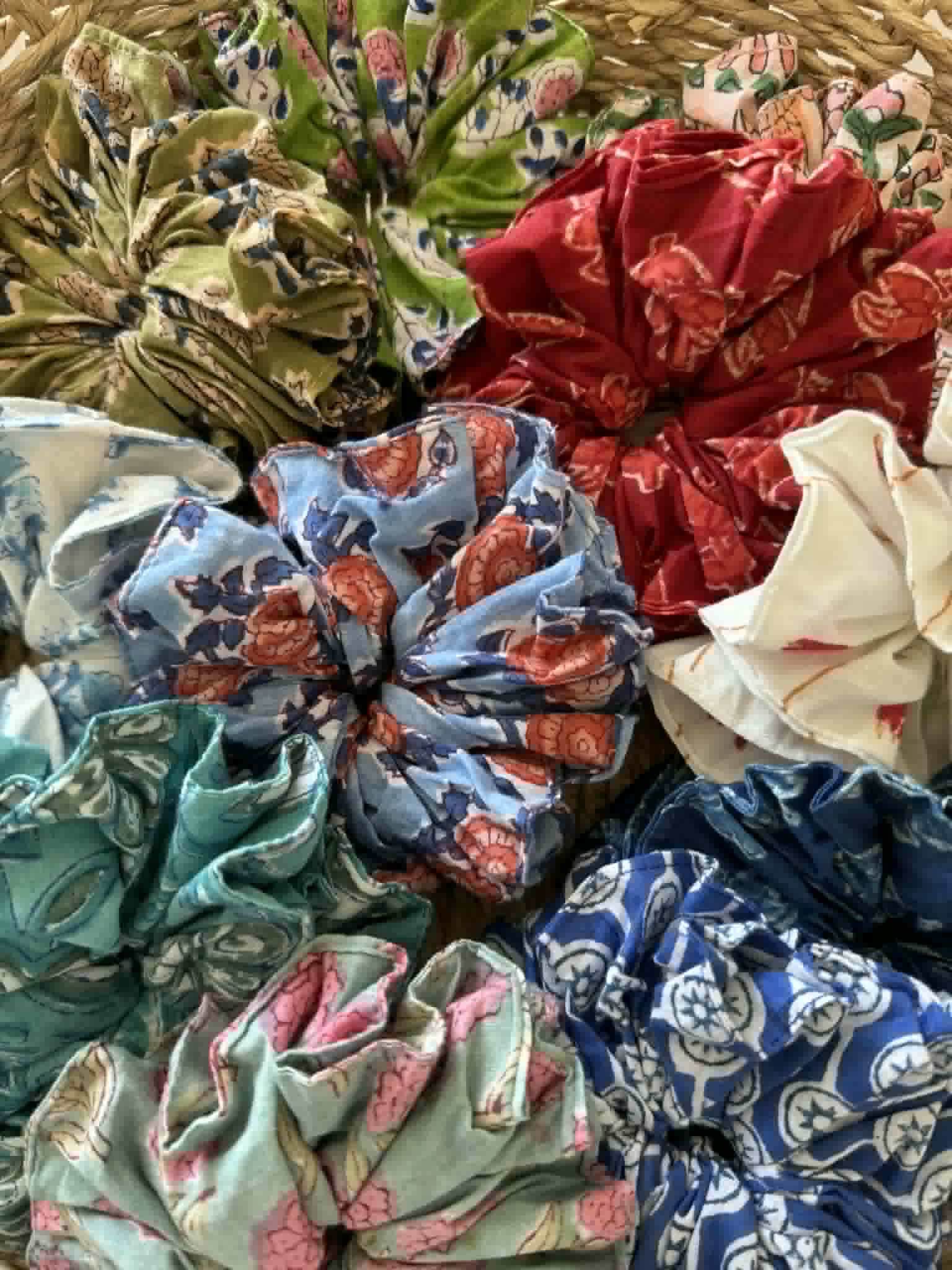 Block Printed Scrunchie
