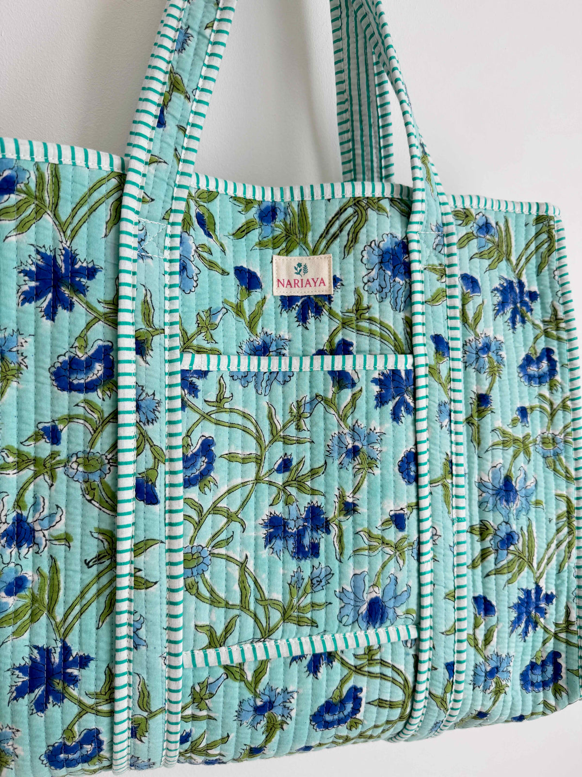 Blue Lagoon Quilted Tote Bag
