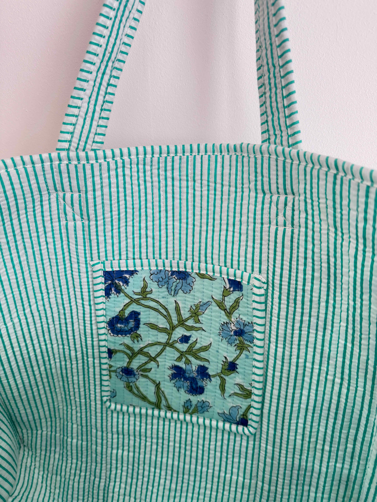 Blue Lagoon Quilted Tote Bag