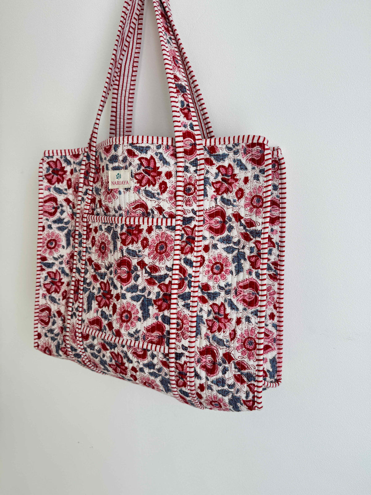 Vintage Rose Quilted Tote Bag