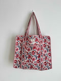 Vintage Rose Quilted Tote Bag
