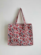 Vintage Rose Quilted Tote Bag