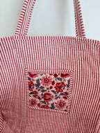 Vintage Rose Quilted Tote Bag