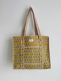 Honey Gold Quilted Tote Bag