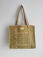 Honey Gold Quilted Tote Bag