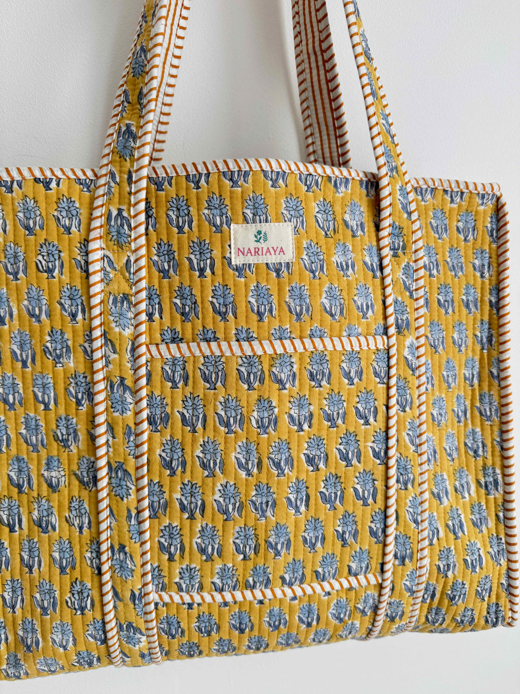 Honey Gold Quilted Tote Bag