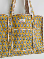 Honey Gold Quilted Tote Bag