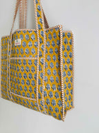 Honey Gold Quilted Tote Bag