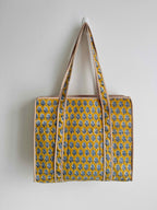 Honey Gold Quilted Tote Bag