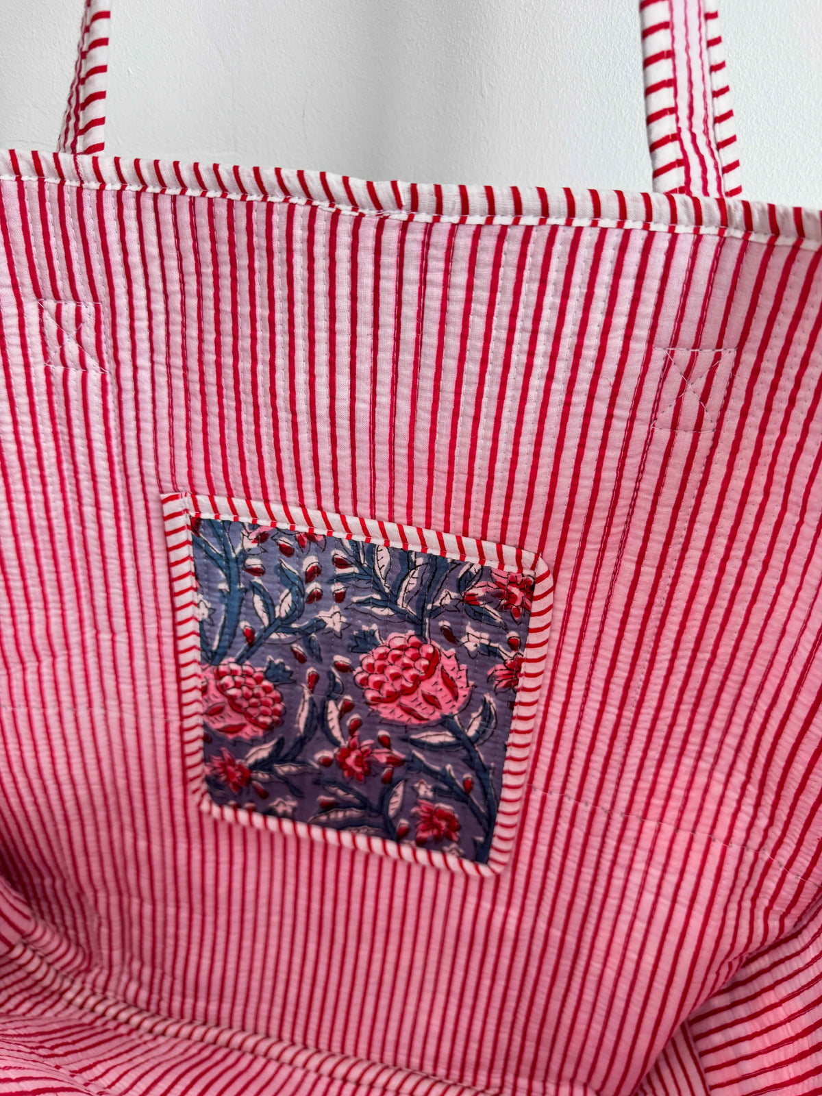 Wild Blue Quilted Tote Bag