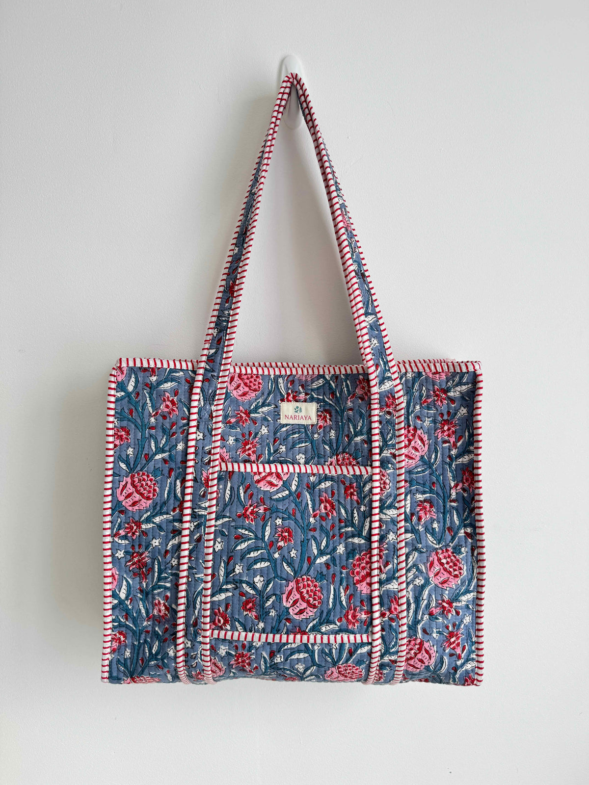 Wild Blue Quilted Tote Bag