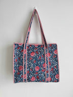 Wild Blue Quilted Tote Bag