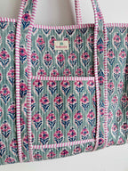 Seaglass Quilted Tote Bag