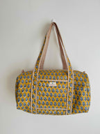 Honey Gold Quilted Duffle Bag