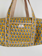 Honey Gold Quilted Duffle Bag