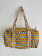 Honey Gold Quilted Duffle Bag