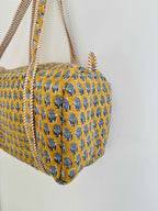 Honey Gold Quilted Duffle Bag