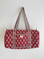 Winter Berry Quilted Duffle Bag