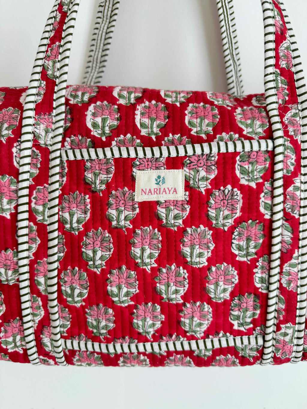 Winter Berry Quilted Duffle Bag