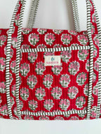 Winter Berry Quilted Duffle Bag