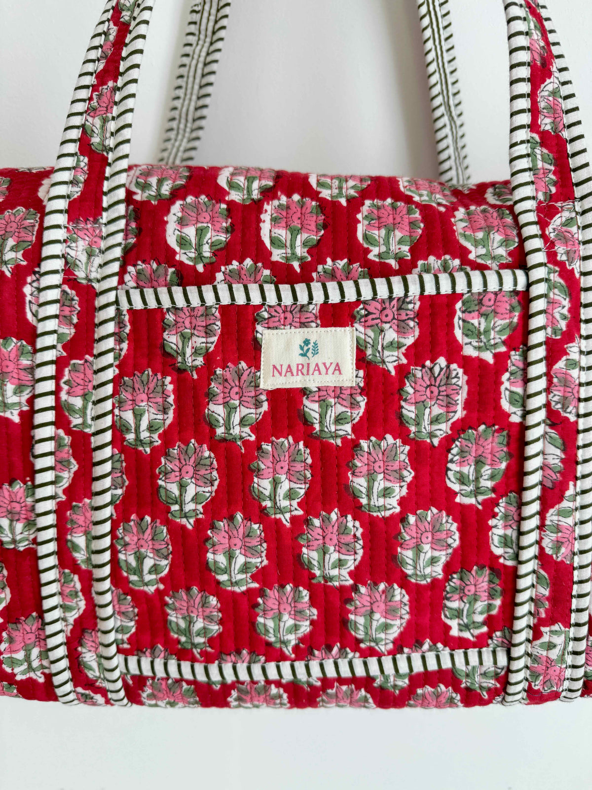 Winter Berry Quilted Duffle Bag