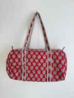 Winter Berry Quilted Duffle Bag