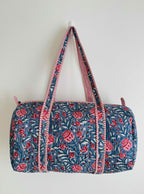 Wild Blue Quilted Duffle Bag