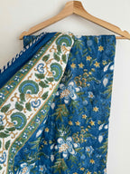 Midnight Garden Lightweight Cotton Quilt - Double Bed Size