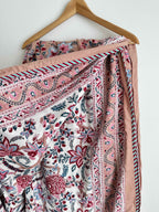 Pink Floral Lightweight Cotton Quilt - King Bed Size