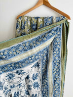 Sage Floral Lightweight Cotton Quilt - King Bed Size