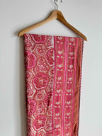 Bright Pink Vines Cotton Quilt - Double Bed Size
