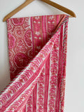 Bright Pink Vines Cotton Quilt - Double Bed Size