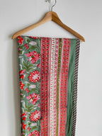 Pink & Green Floral Lightweight Cotton Quilt - Double Bed Size